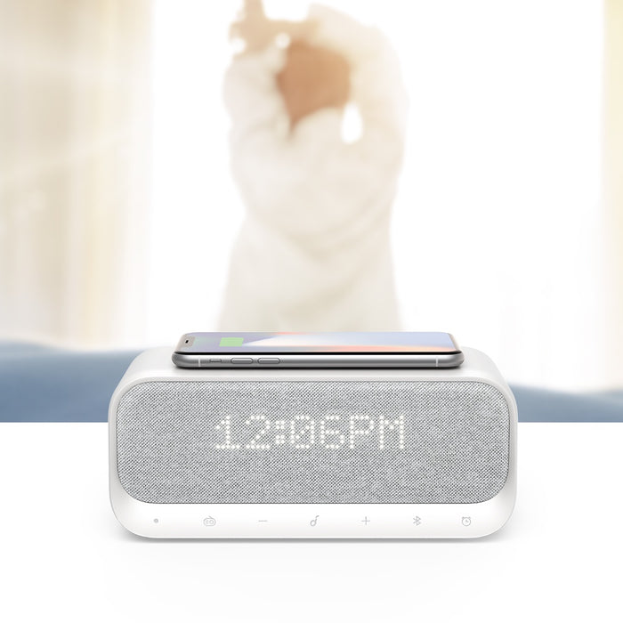 مكبر صوت بلوتوث انكر Soundcore Wakey مع منبه  / راديو FM ،/ شاحن لاسلكي