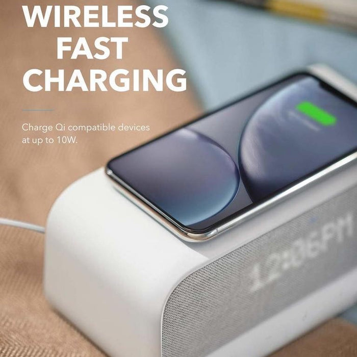 مكبر صوت بلوتوث انكر Soundcore Wakey مع منبه  / راديو FM ،/ شاحن لاسلكي