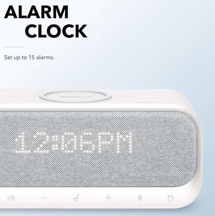 مكبر صوت بلوتوث انكر Soundcore Wakey مع منبه  / راديو FM ،/ شاحن لاسلكي