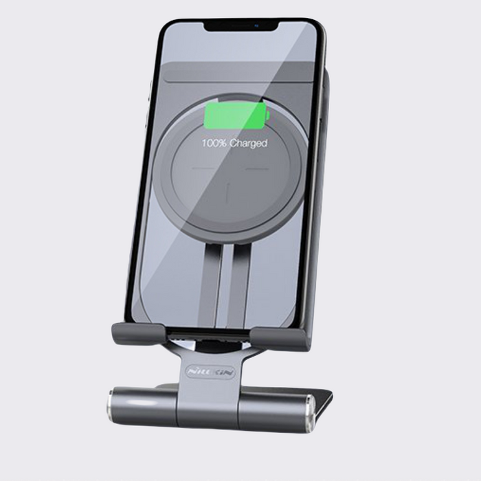 ستاند موبايل مع شاحن لاسلكي سريع بقدره ١٥ وات