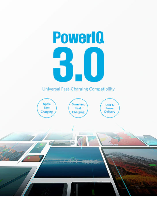 شاحن حائط انكر PowerPort III سريع  ٢٠ وات  USB-C / PD و تقنية PIQ 3.0