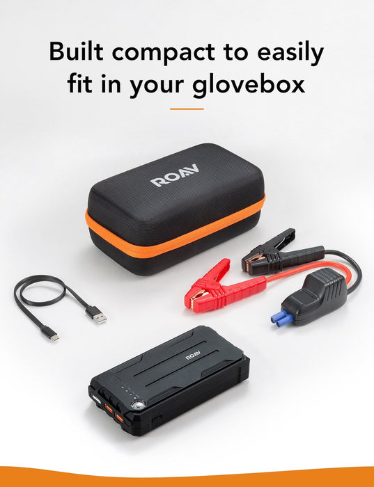 Car Jumper in Case of Battery failure  800A with Power Bank & Emergency Light - ROAV