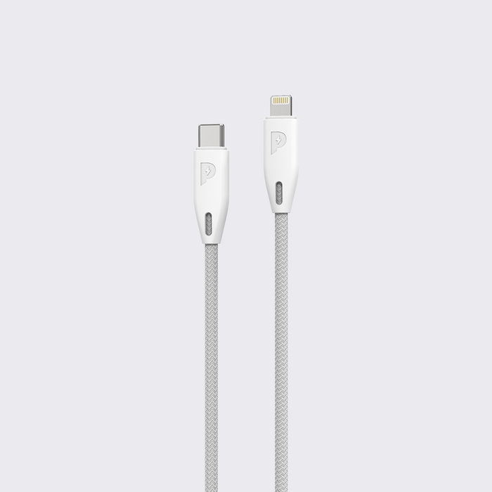 USB-C to Lightning Nylon Charging Cable for iPhone / iPad High Quality 2m MFI - Powerology