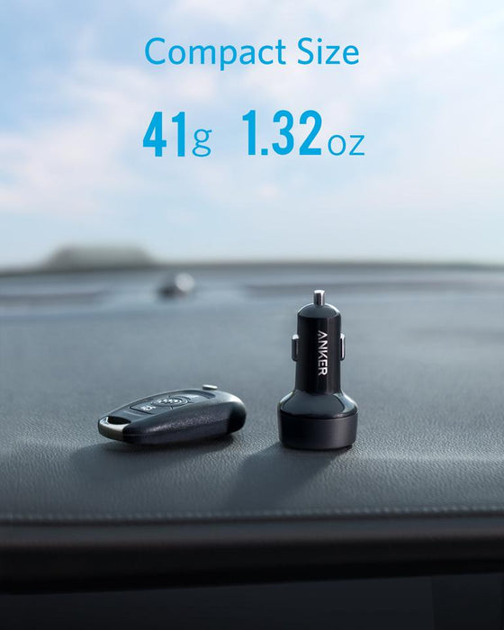 30W Fast Car Charger  USB-C (PD) / USB-A for iPhone and Samsung - Anker