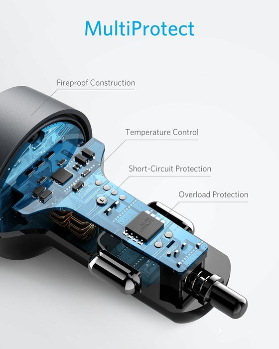 30W Fast Car Charger  USB-C (PD) / USB-A for iPhone and Samsung - Anker