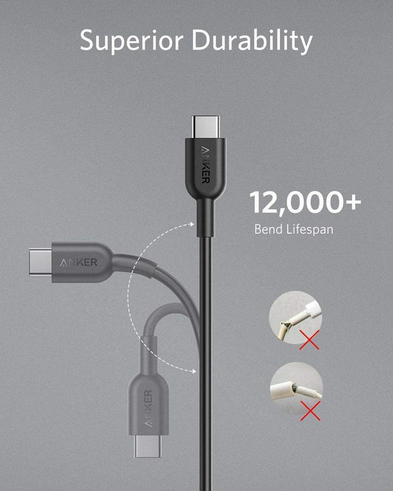 USB-C to USB-C Cable (2m) Powerline 2 - PD Fast Charging for Mac, Matebook, iPad - Anker