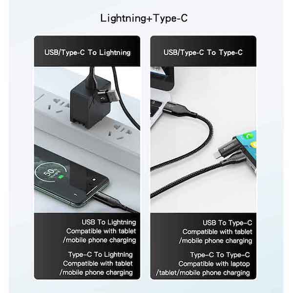 4-in-1 Multi-Use Fast Charging Cable Up To 60W - YESIDO