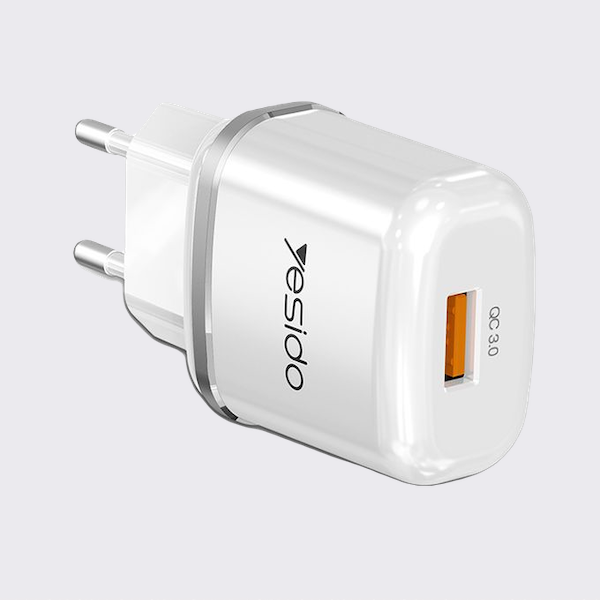 18W QC3.0 USB Fast Wall Charger - YESIDO