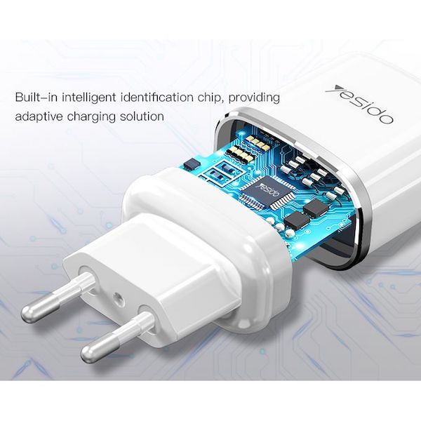 شاحن حائط سريع بمنفذ USB بتقنية QC3.0 بقوة 18W