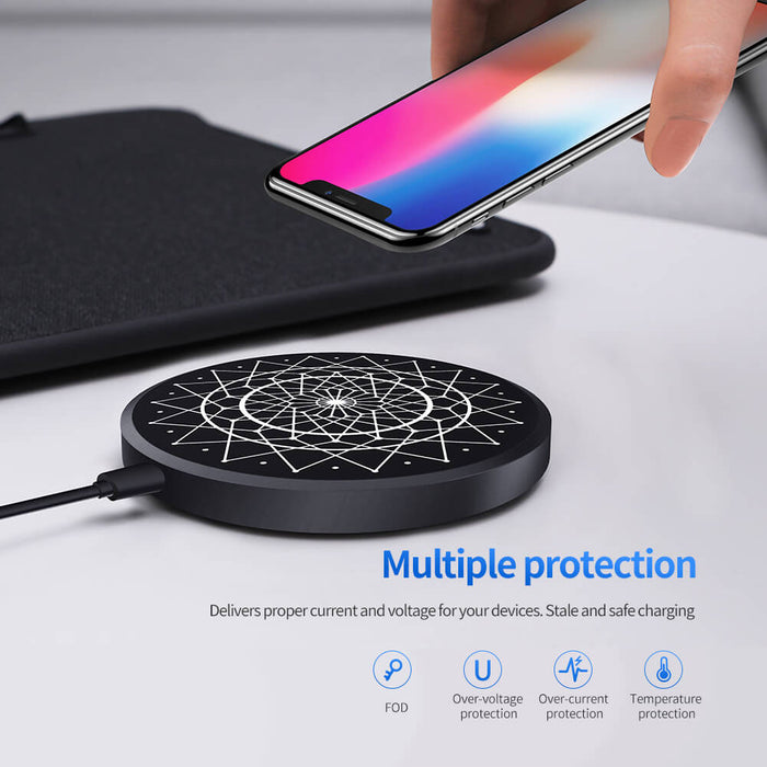 Fast Wireless Charger, 15W Qi with Colorful LED Magic Array - Nillkin