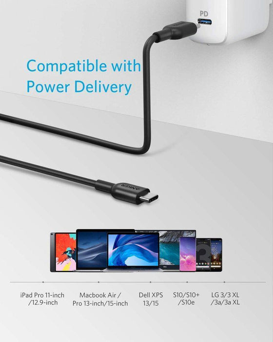 USB-C to USB-C Cable (2m) Powerline 2 - PD Fast Charging for Mac, Matebook, iPad - Anker