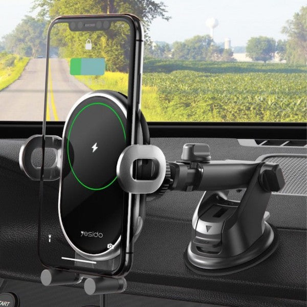 Car Mobile Holder with 10W Wireless Charger - YESIDO