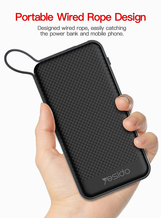 Power Bank 10000 mAh Fast Charging 18W for iPhone / Samsung - YESIDO